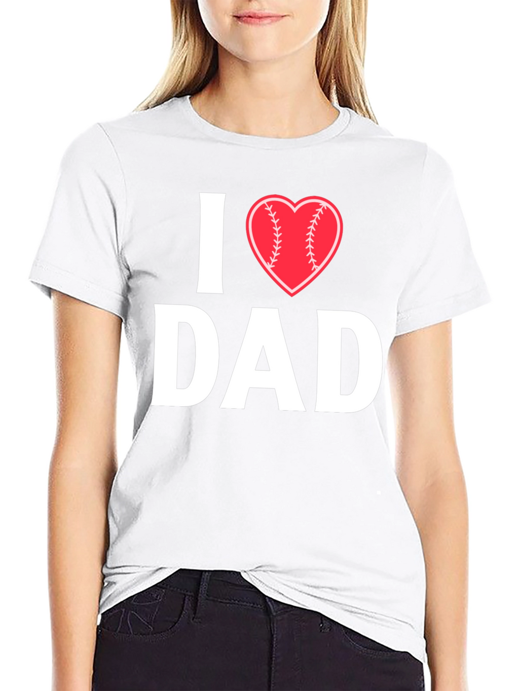 I Heart Baseball Dad T-Shirt