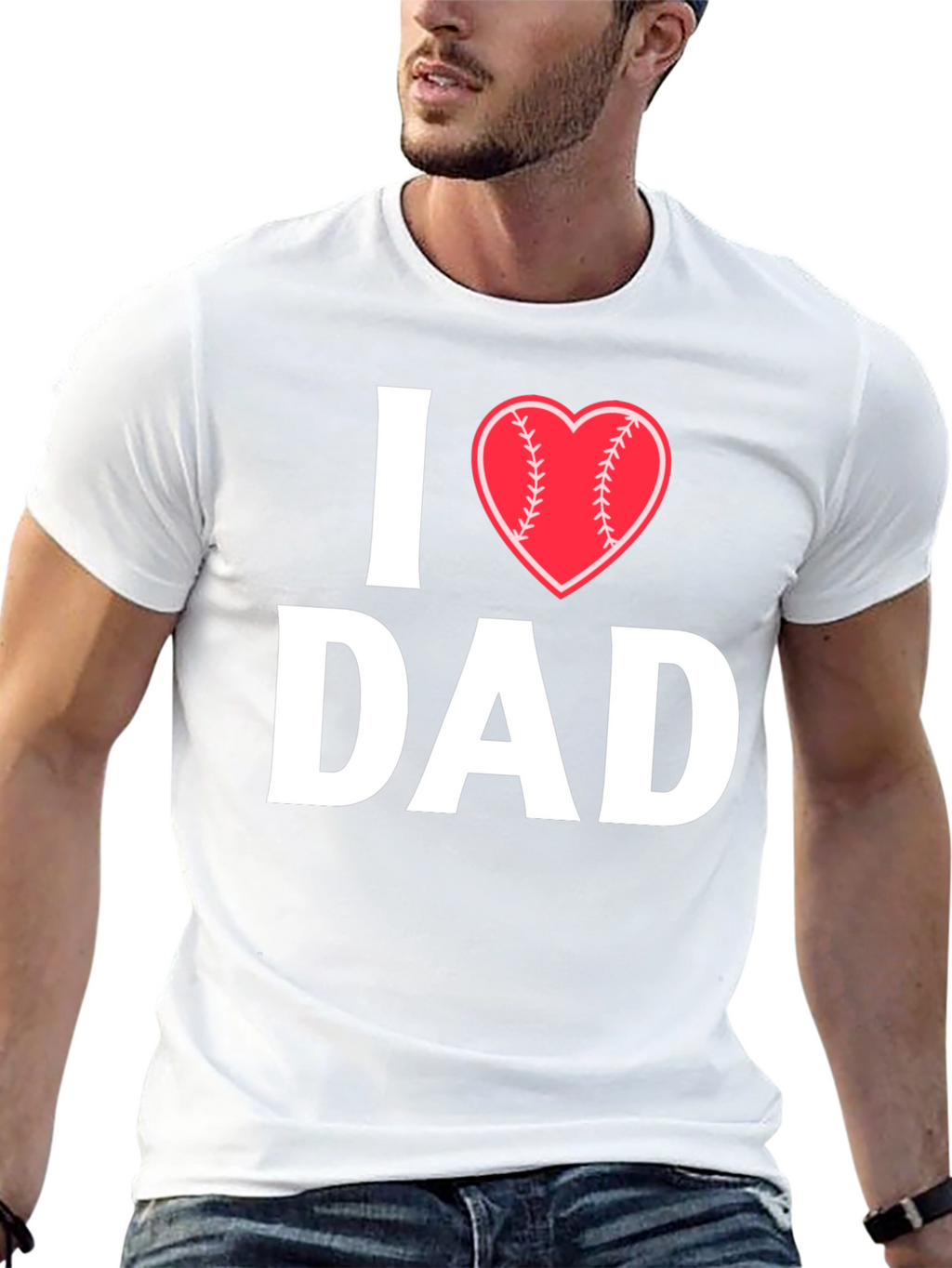 I Heart Baseball Dad T-Shirt