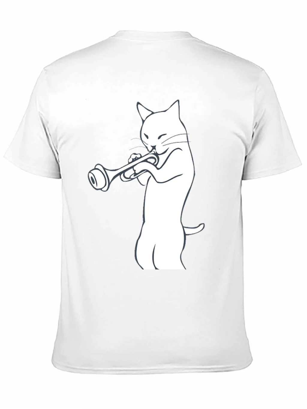 Cool Cat Trumpet Player Graphic Tee