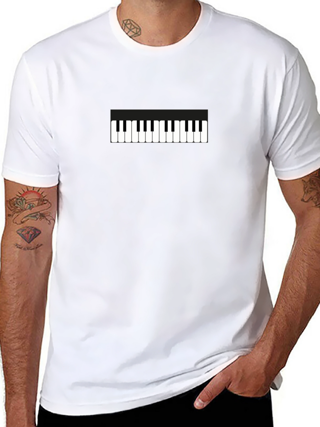Piano Keys Graphic Tee - Black Unisex T-Shirt