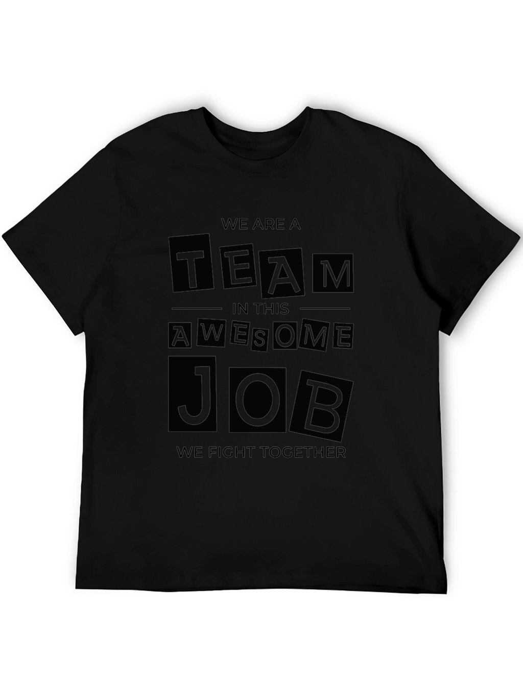 Team Awesome Job Black Graphic Tee