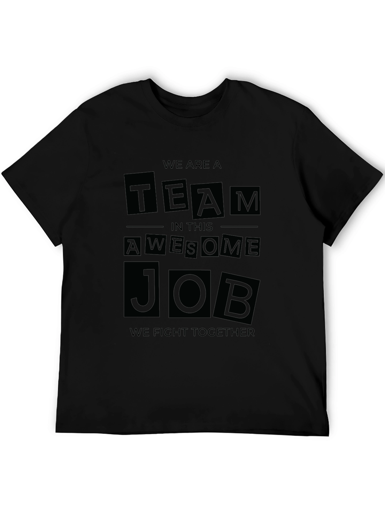 Team Awesome Job Black Graphic Tee
