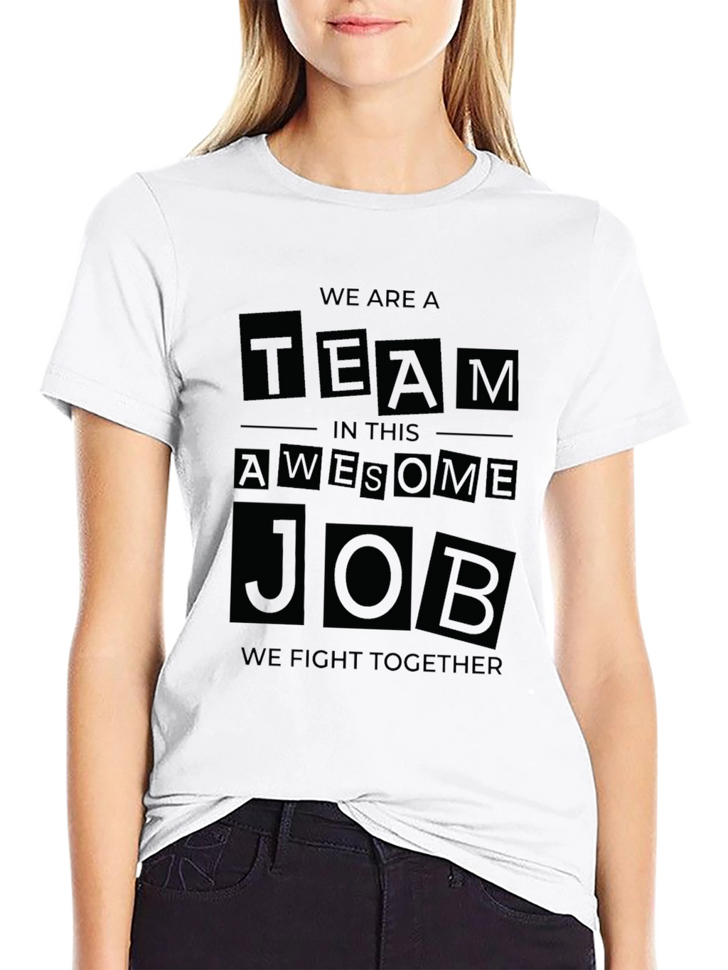 Team Awesome Job Black Graphic Tee