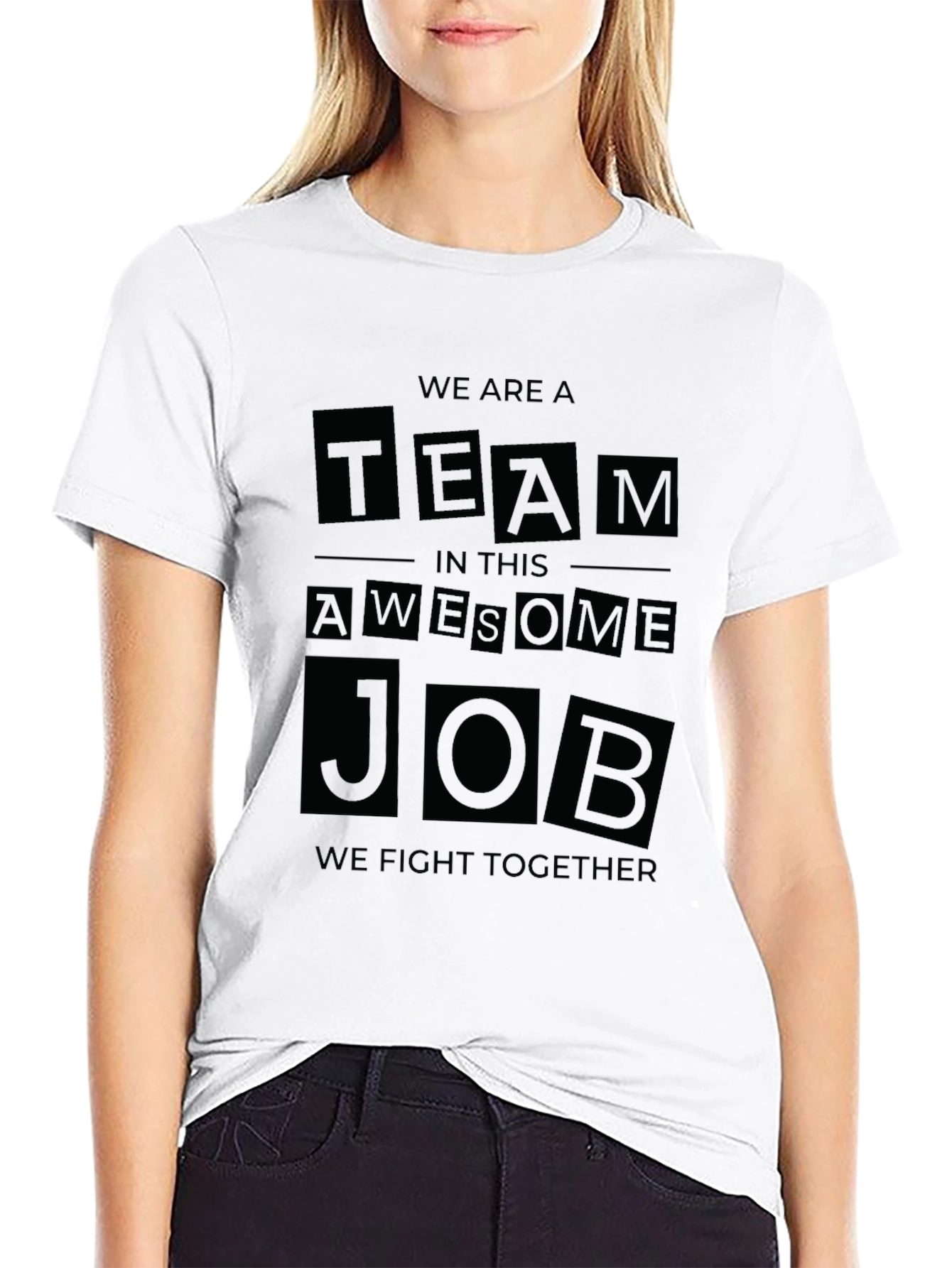 Team Awesome Job Black Graphic Tee