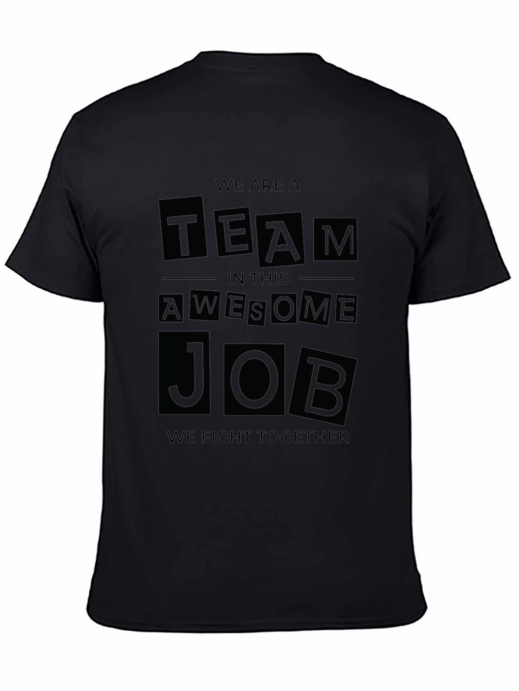 Team Awesome Job Black Graphic Tee