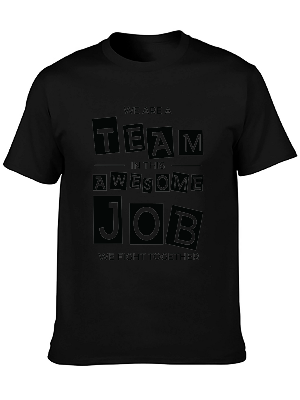 Team Awesome Job Black Graphic Tee