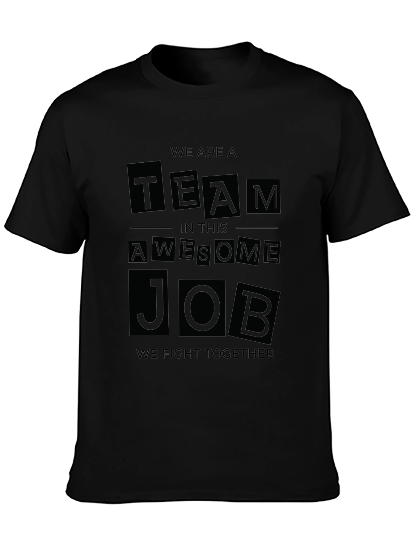 Team Awesome Job Black Graphic Tee