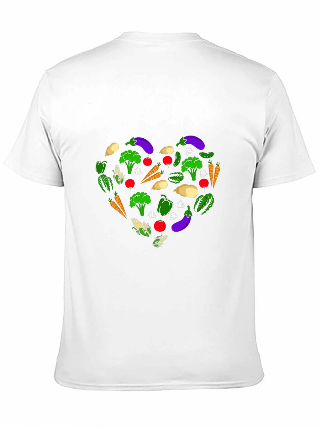 Vegetable Heart T-Shirt - Black Graphic Tee