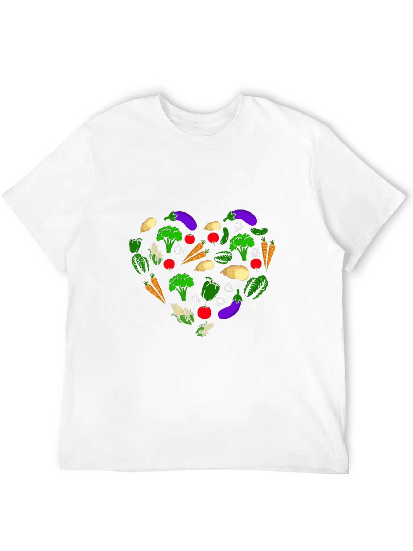 Vegetable Heart T-Shirt - Black Graphic Tee