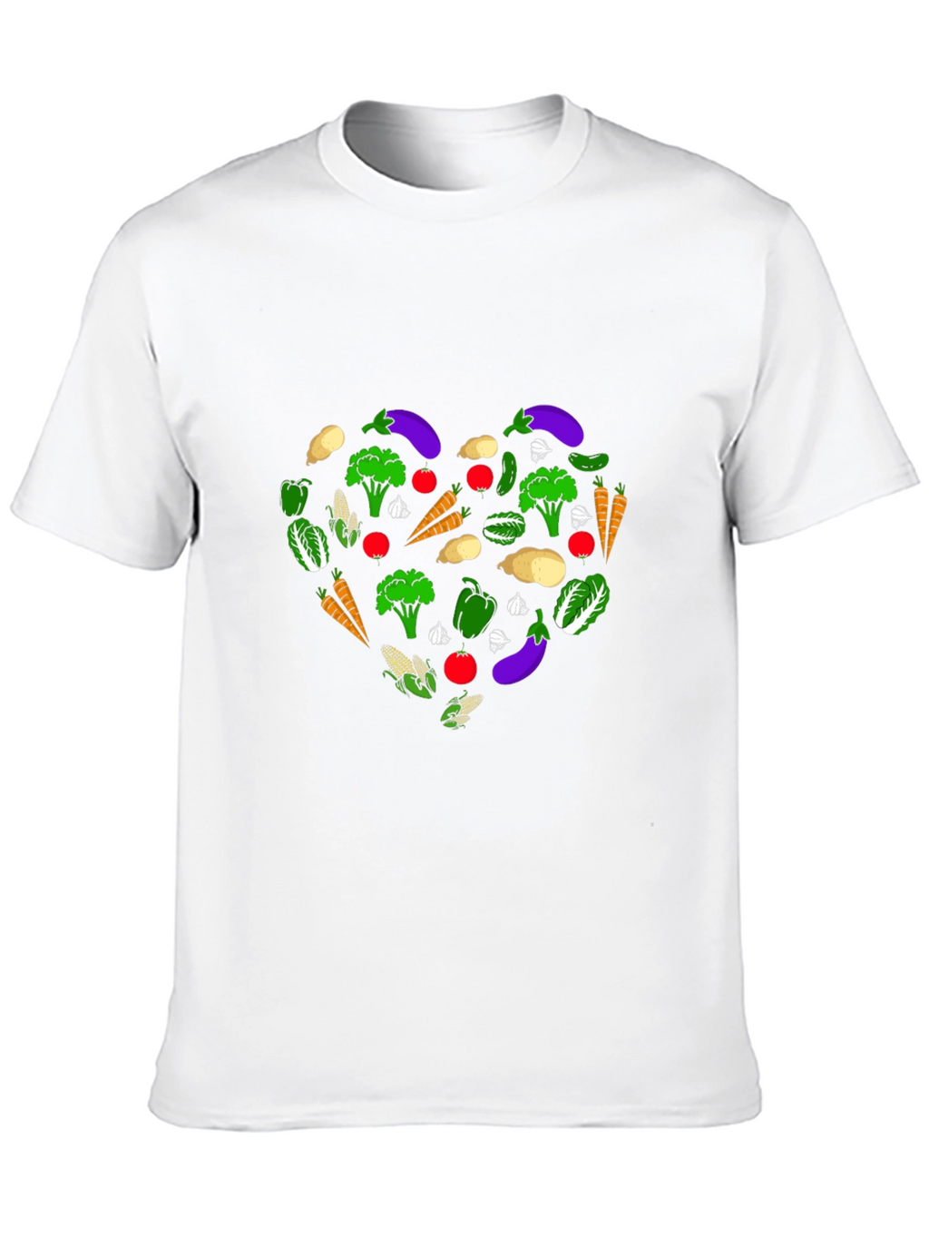 Vegetable Heart T-Shirt - Black Graphic Tee