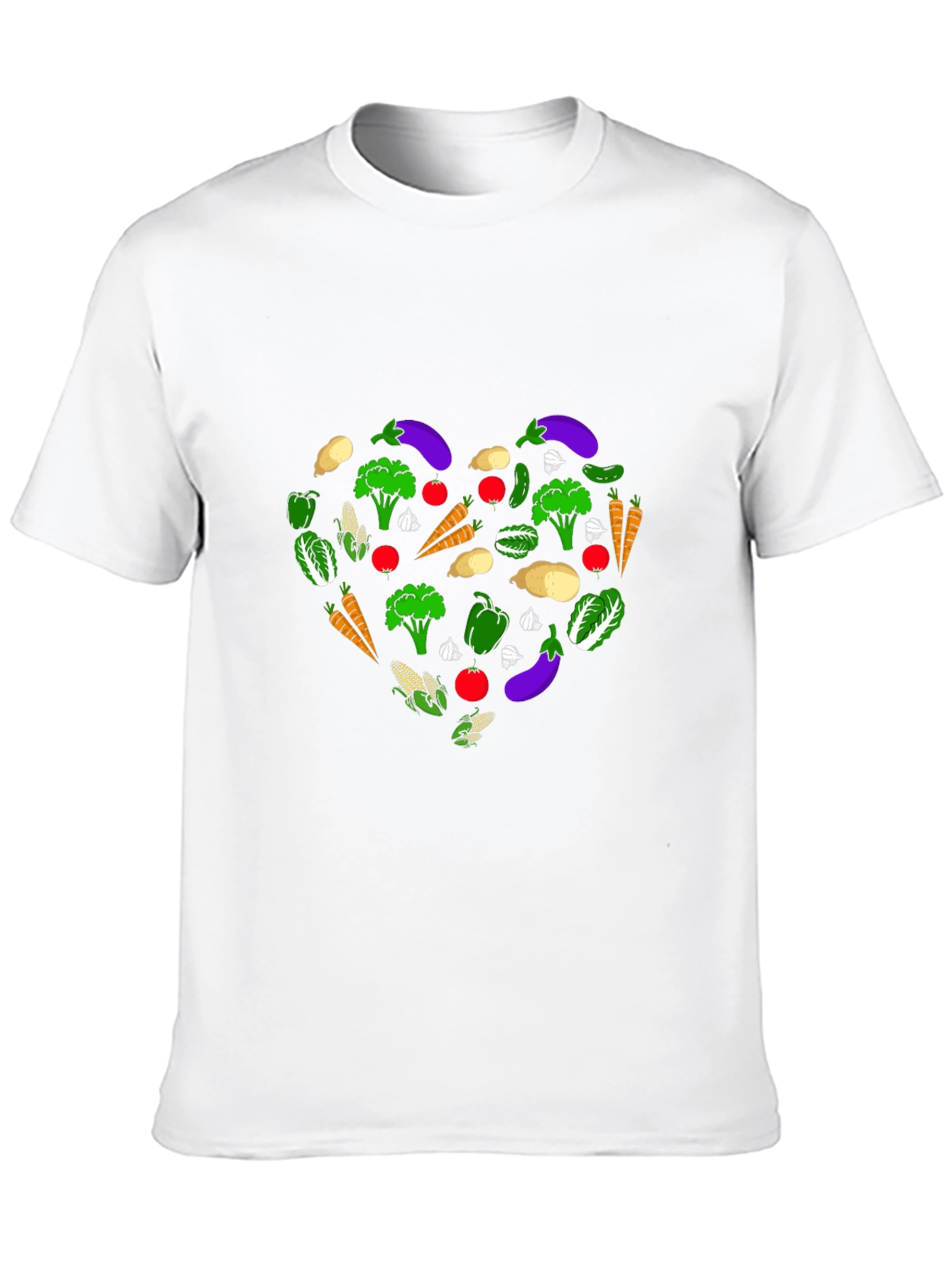 Vegetable Heart T-Shirt - Black Graphic Tee
