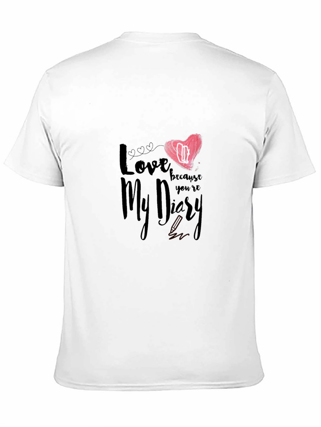 Love Diary Graphic Black Tee Shirt