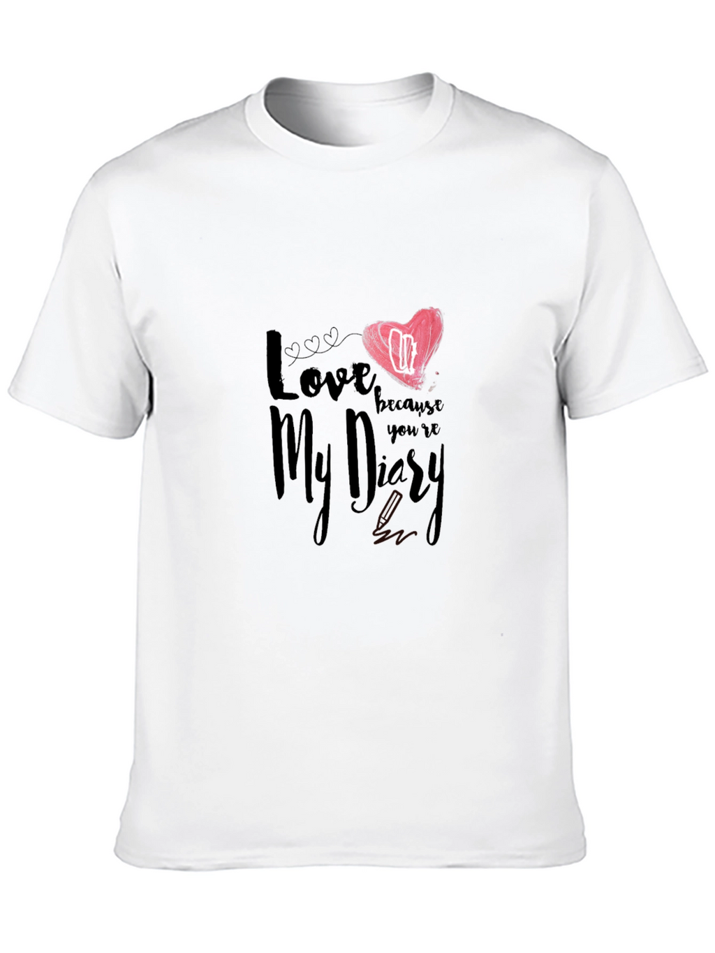 Love Diary Graphic Black Tee Shirt