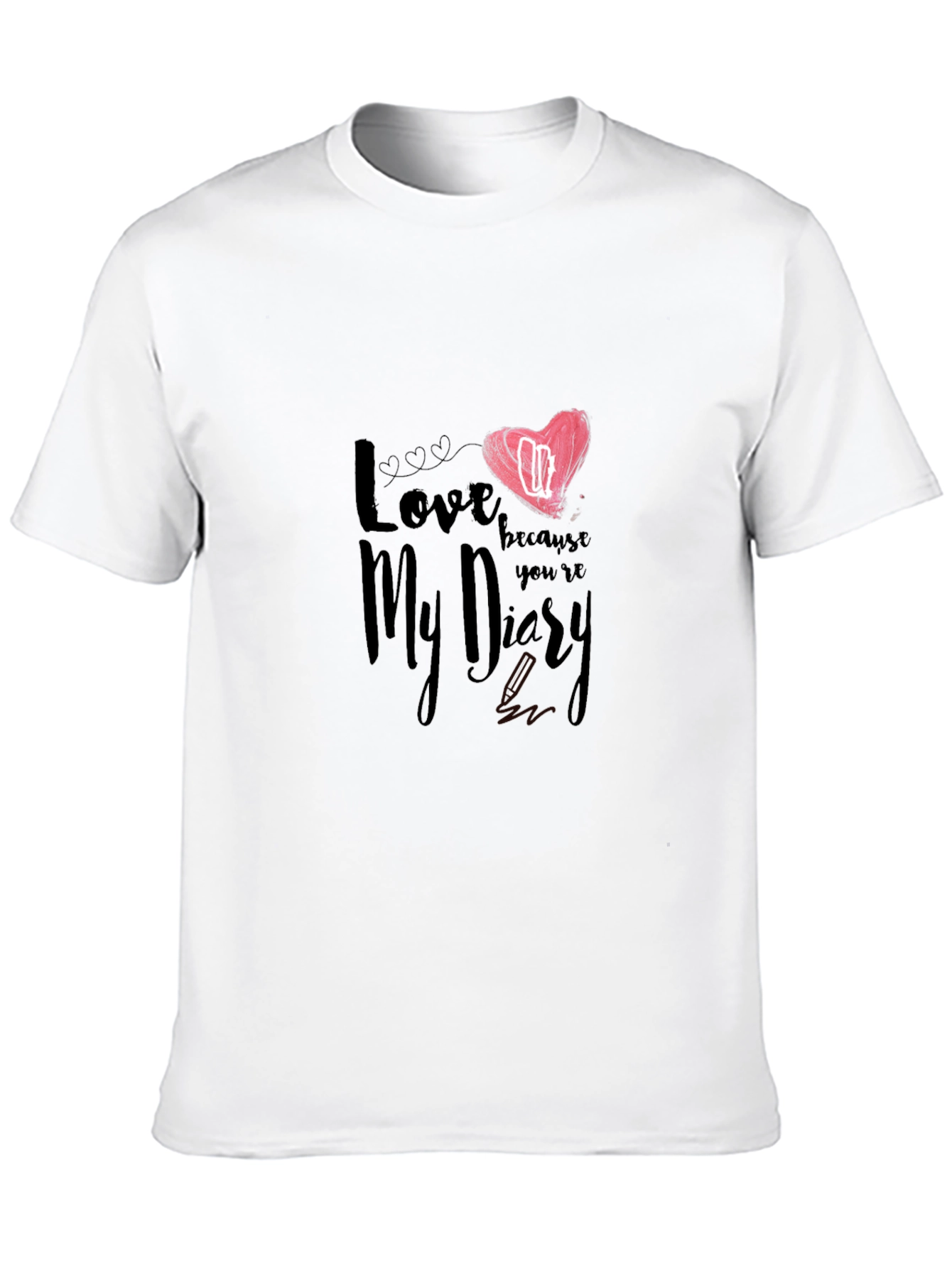 Love Diary Graphic Black Tee Shirt