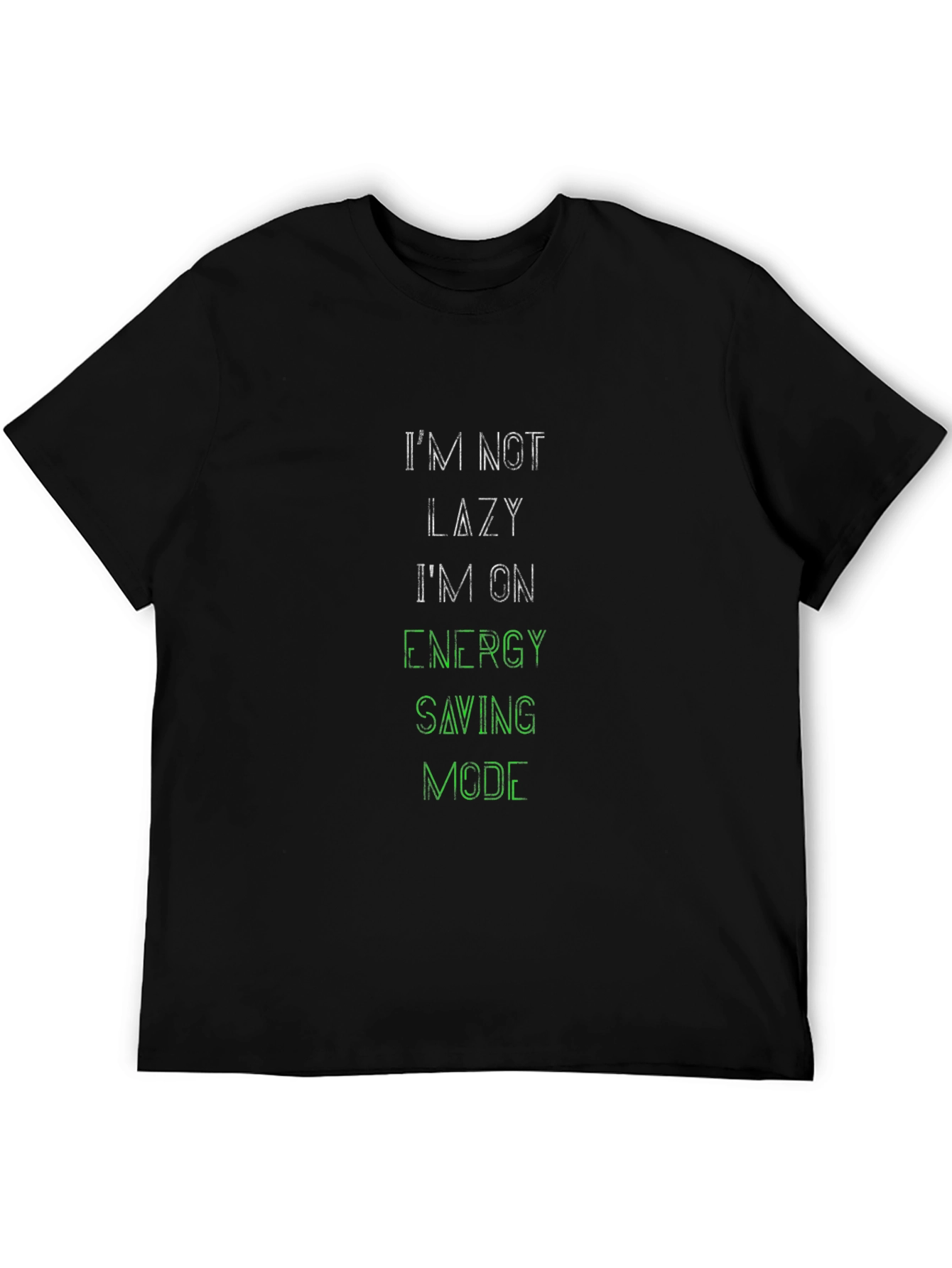 Im Not Lazy Black Graphic Tee