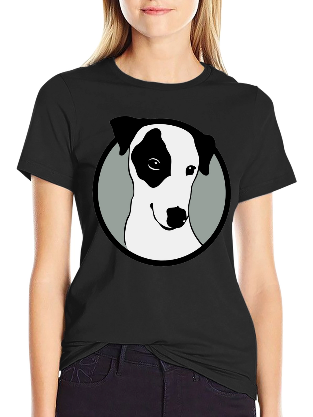 Dog Graphic Black T-Shirt