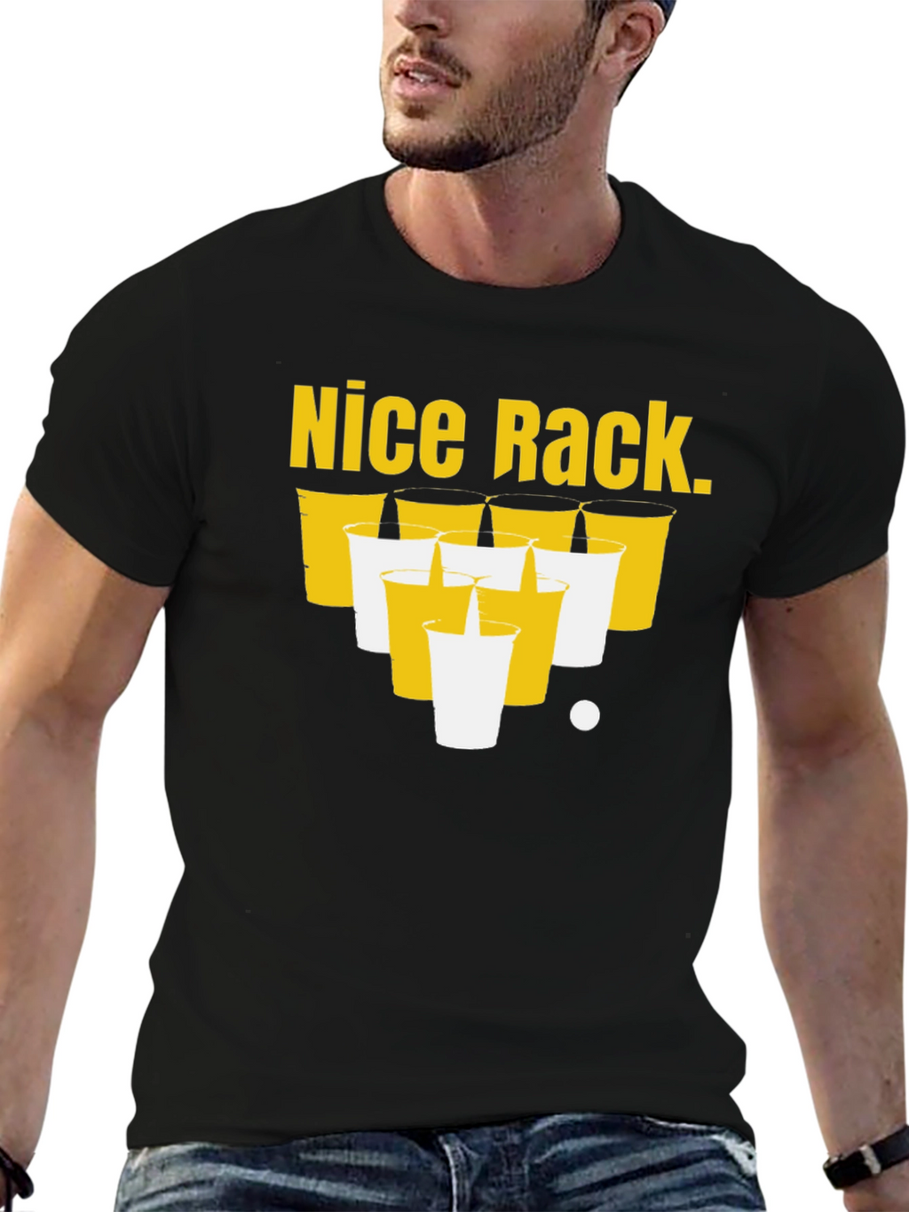 Nice Rack Beer Pong T-Shirt Funny Party Tee