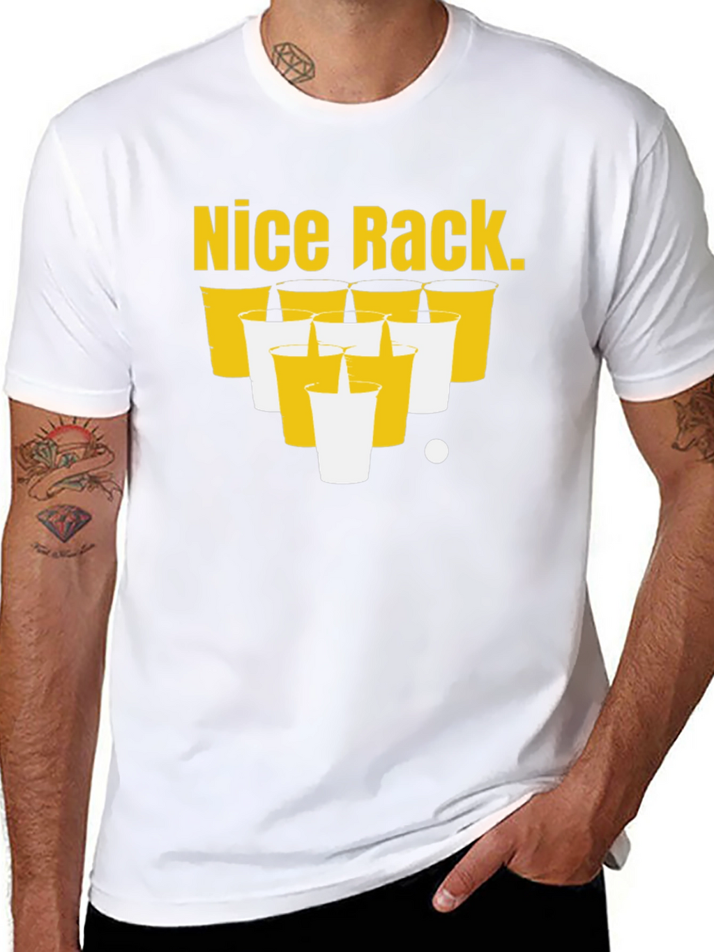 Nice Rack Beer Pong T-Shirt Funny Party Tee