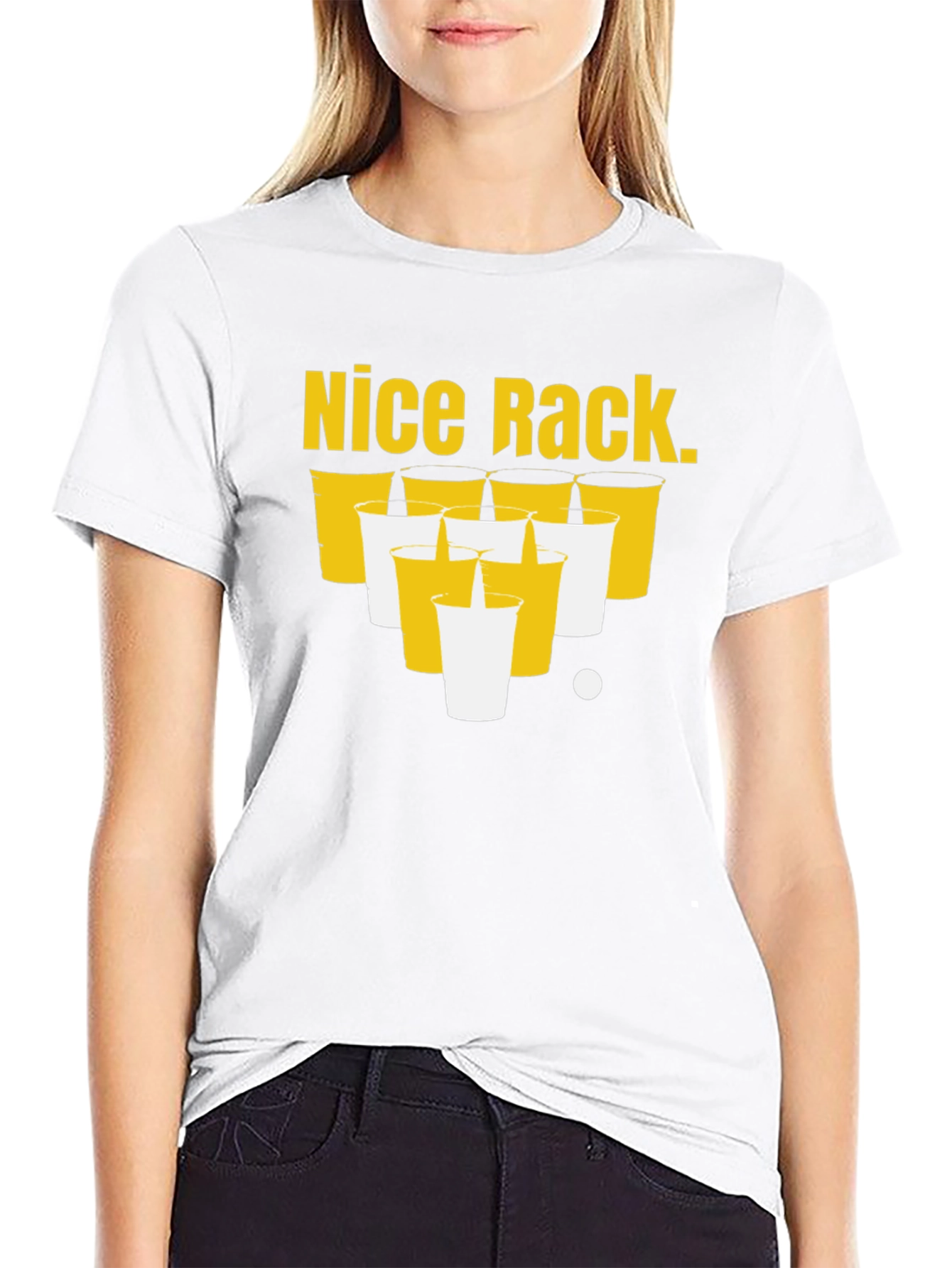 Nice Rack Beer Pong T-Shirt Funny Party Tee