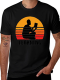 Learning Sunset Graphic Tee - Black