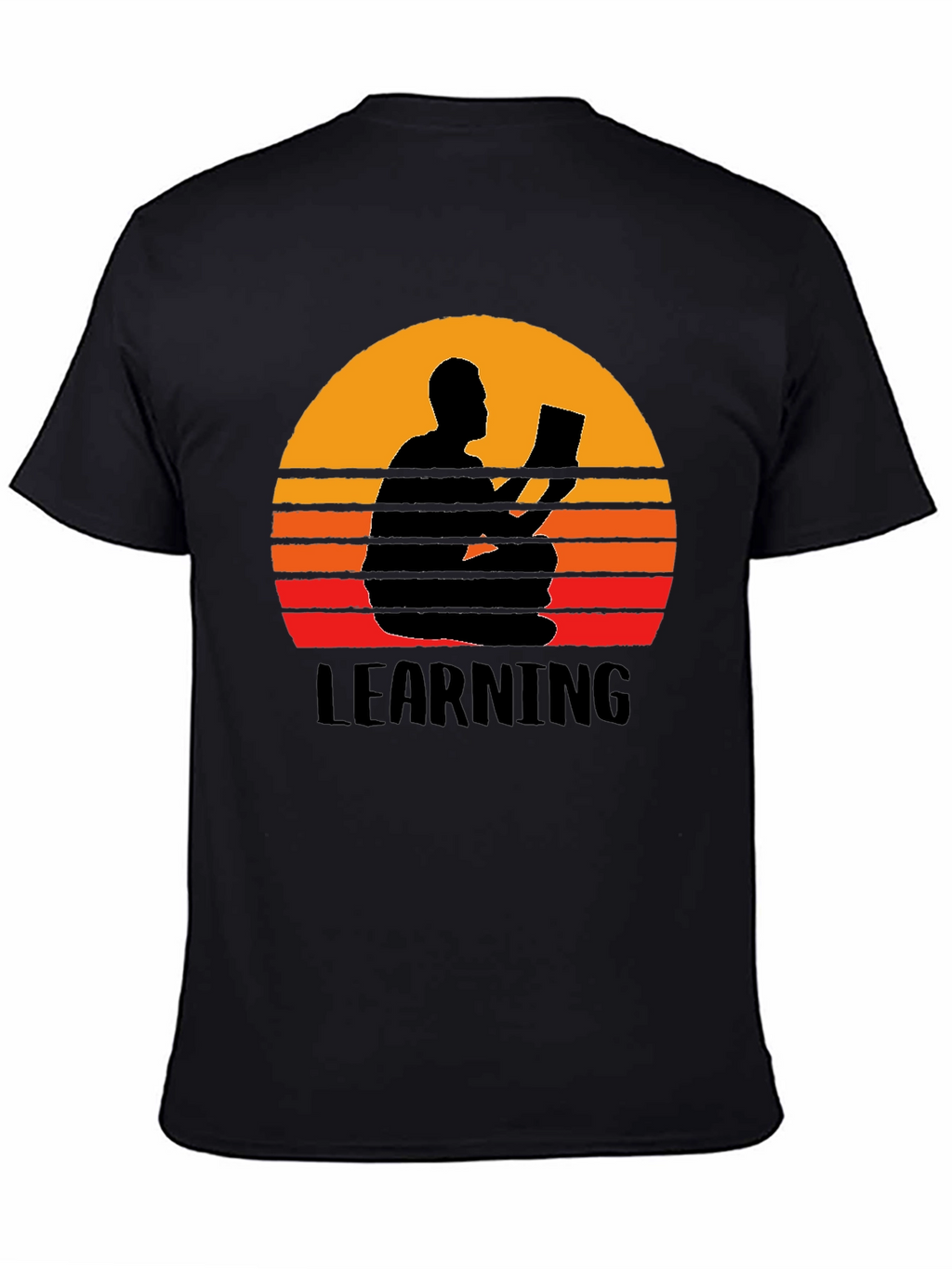 Learning Sunset Graphic Tee - Black
