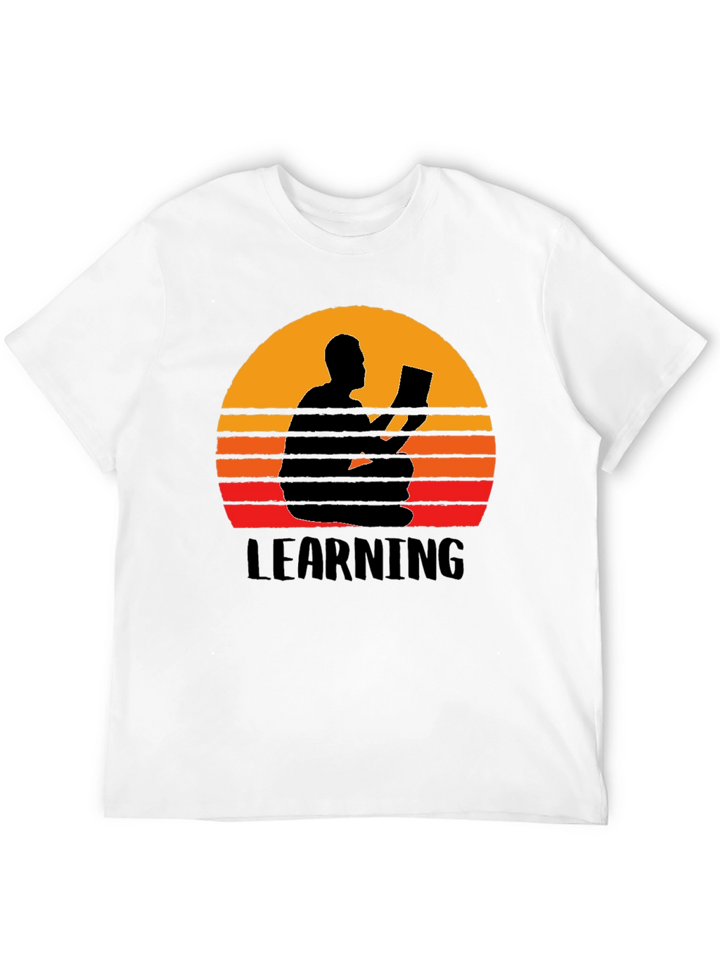 Learning Sunset Graphic Tee - Black