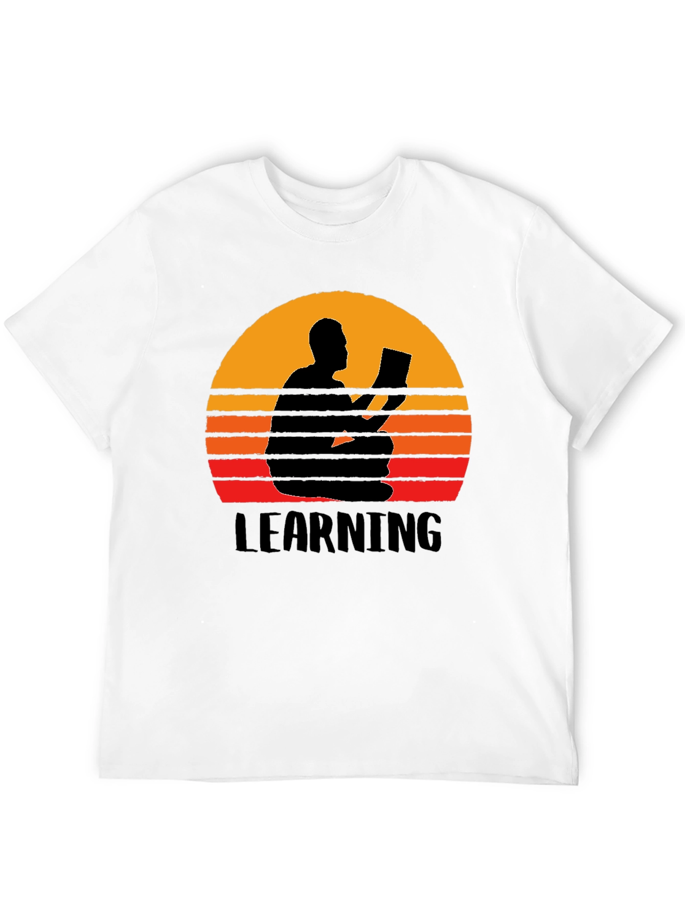 Learning Sunset Graphic Tee - Black
