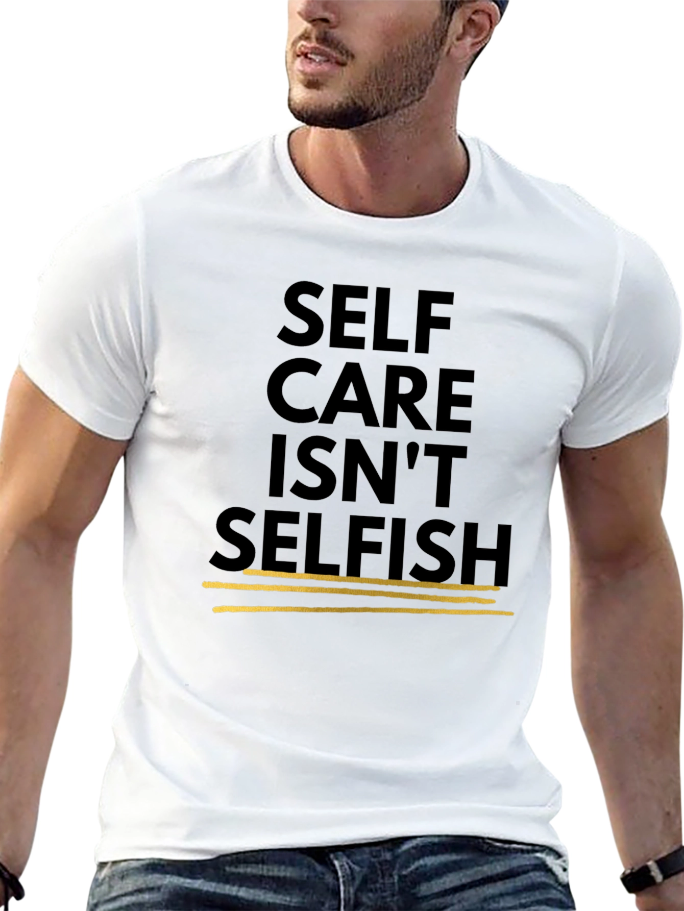 Self Care Isnt Selfish Black Graphic Tee