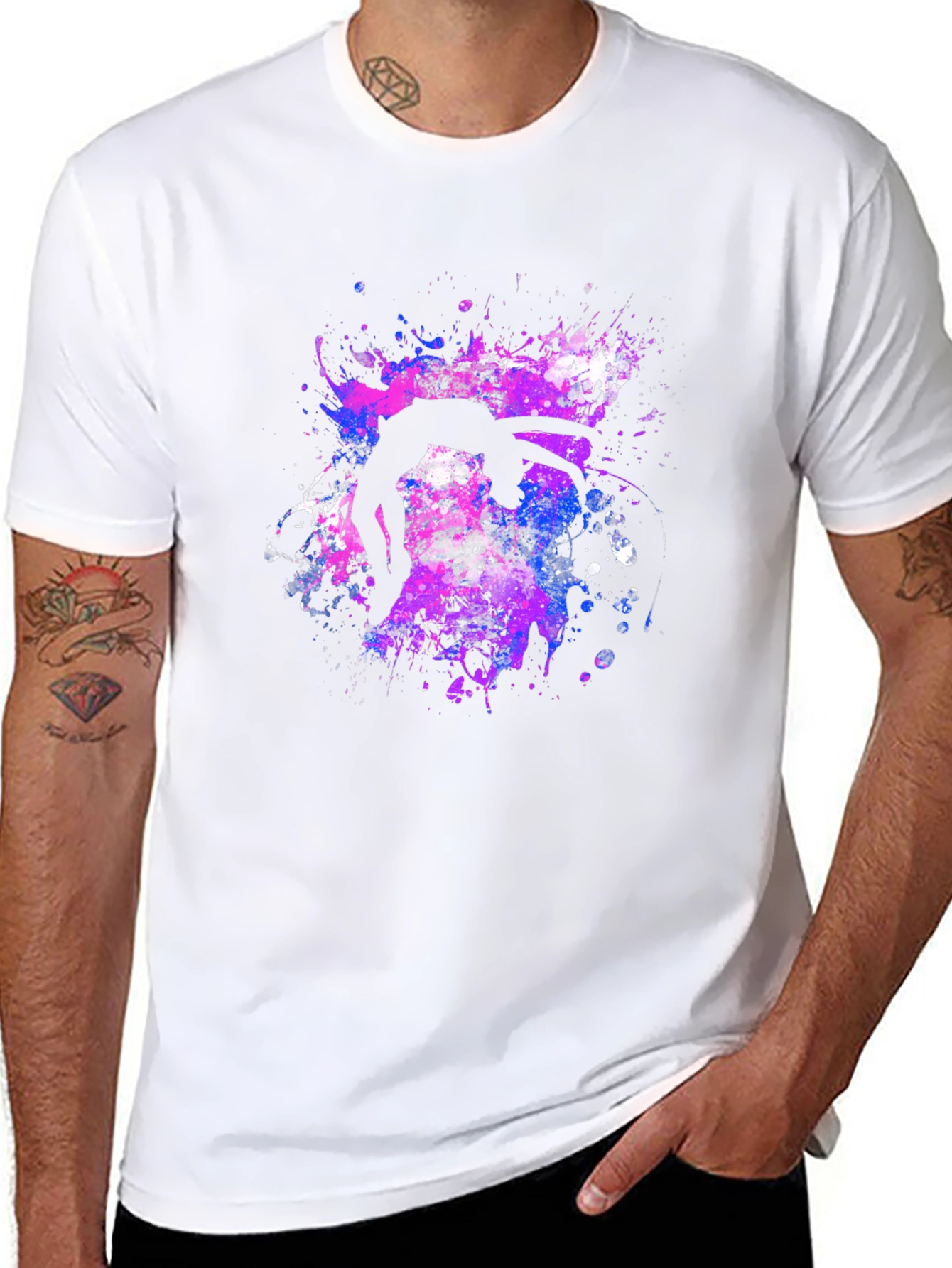Abstract Tumbler Graphic T-Shirt