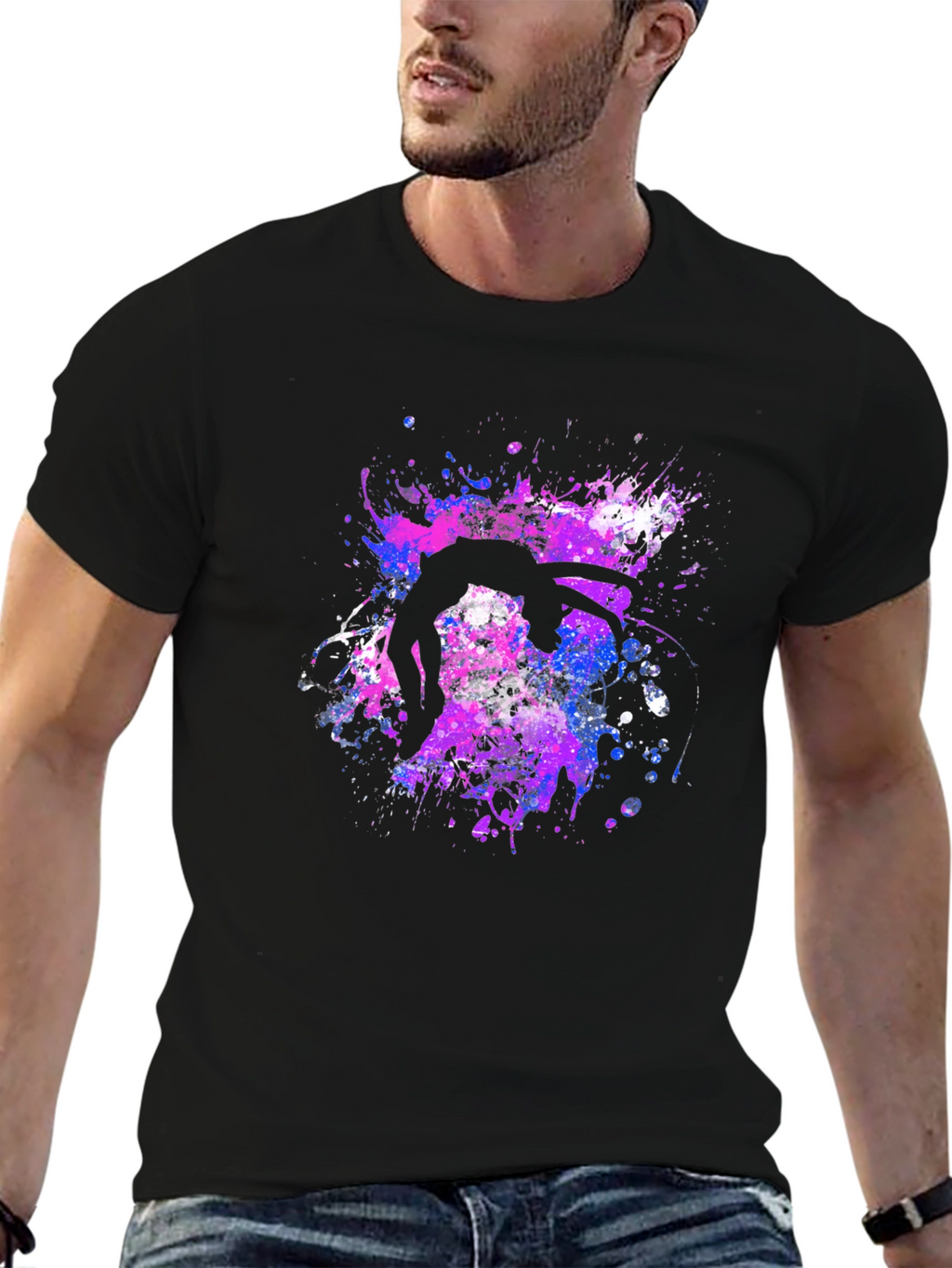 Abstract Tumbler Graphic T-Shirt