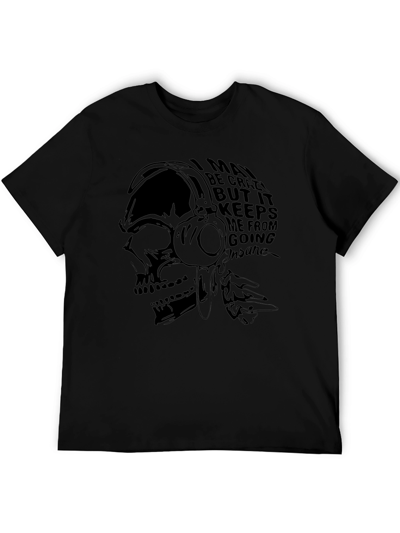 Skull Headphones Graphic Tee - Crazy But Sane