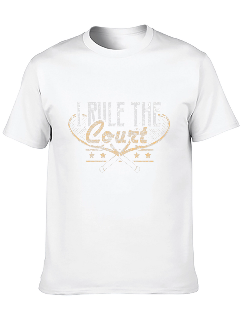 I Rule the Court Graphic Black T-Shirt