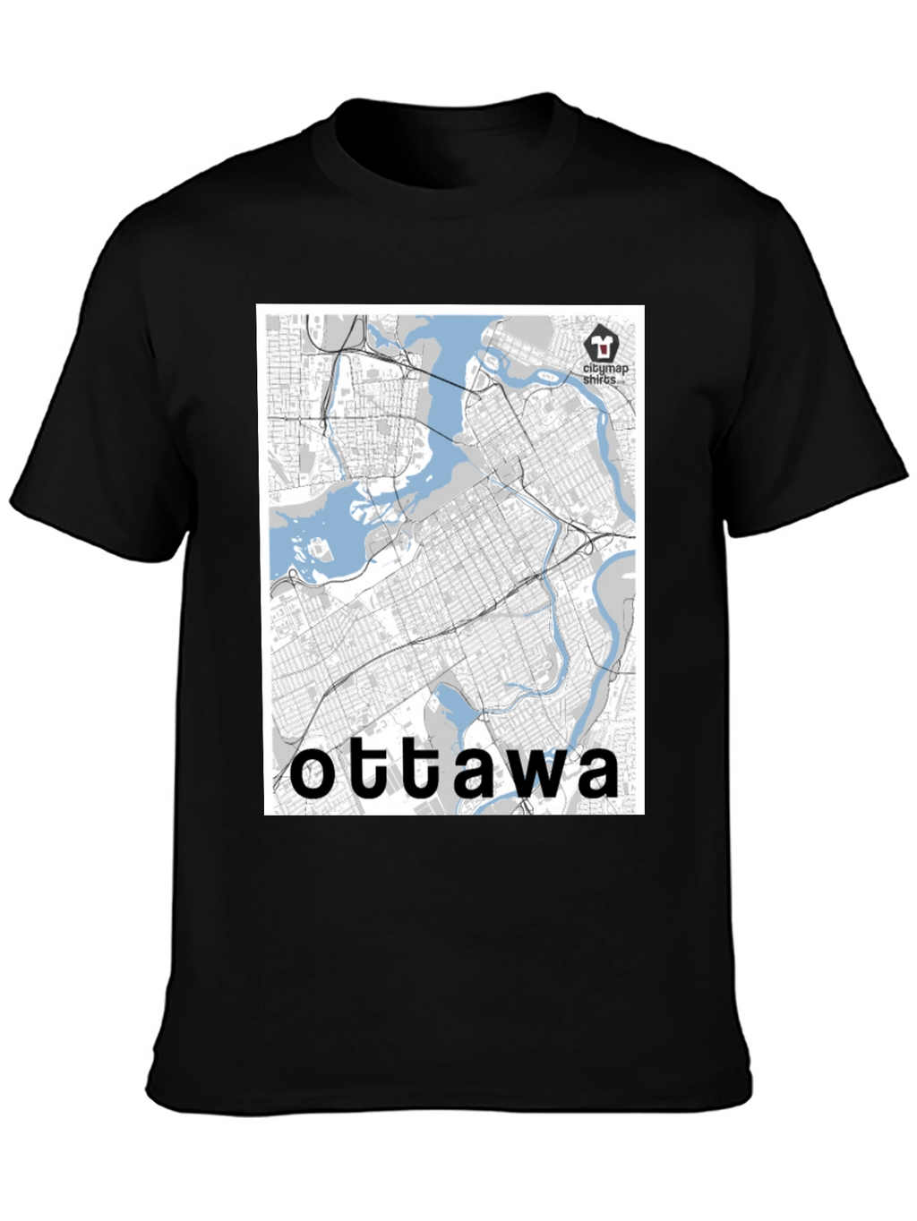 Ottawa City Map T-Shirt - Stylish Urban Souvenir