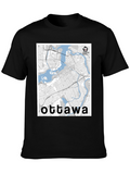 Ottawa City Map T-Shirt - Stylish Urban Souvenir