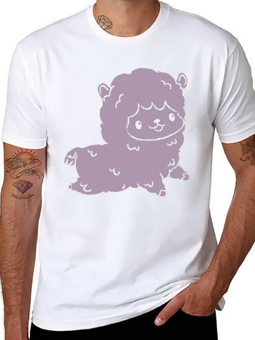 Cute Alpaca Graphic Tee - Stylish Black T-Shirt
