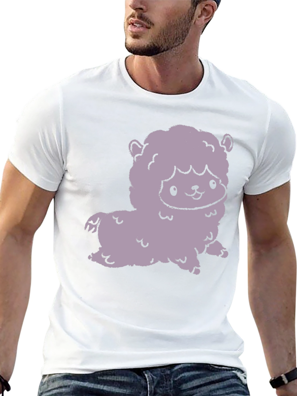 Cute Alpaca Graphic Tee - Stylish Black T-Shirt
