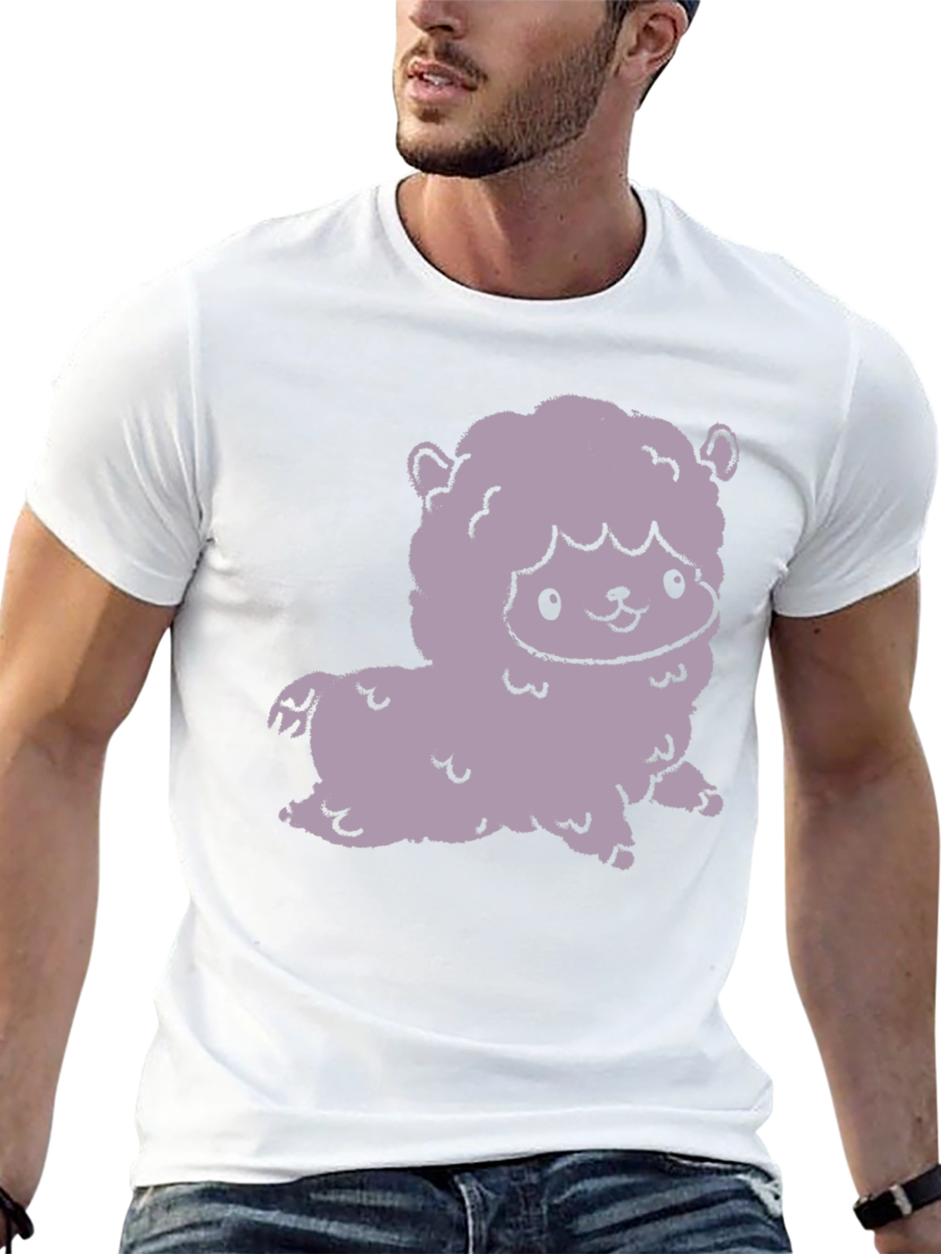 Cute Alpaca Graphic Tee - Stylish Black T-Shirt