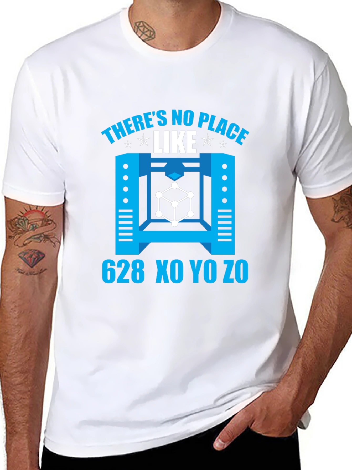 3D Printing T-Shirt - Theres No Place Like 628 X0 Y0 Z0
