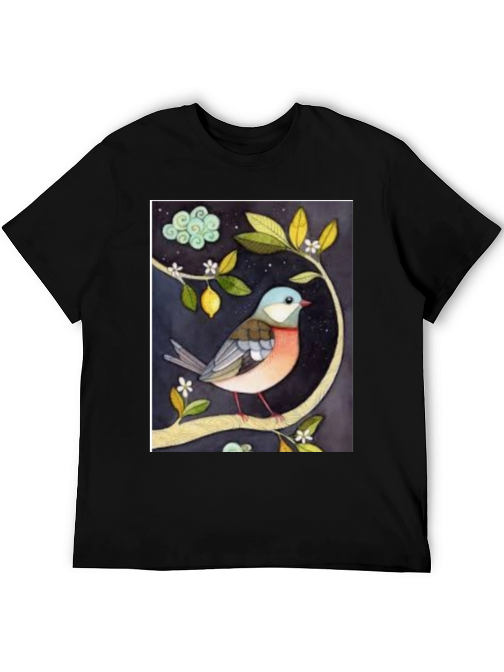 Bird on Branch Graphic T-Shirt