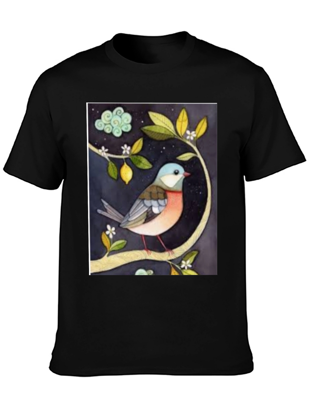 Bird on Branch Graphic T-Shirt