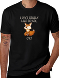 Fox Lover T-Shirt - Cute Cartoon Fox Design