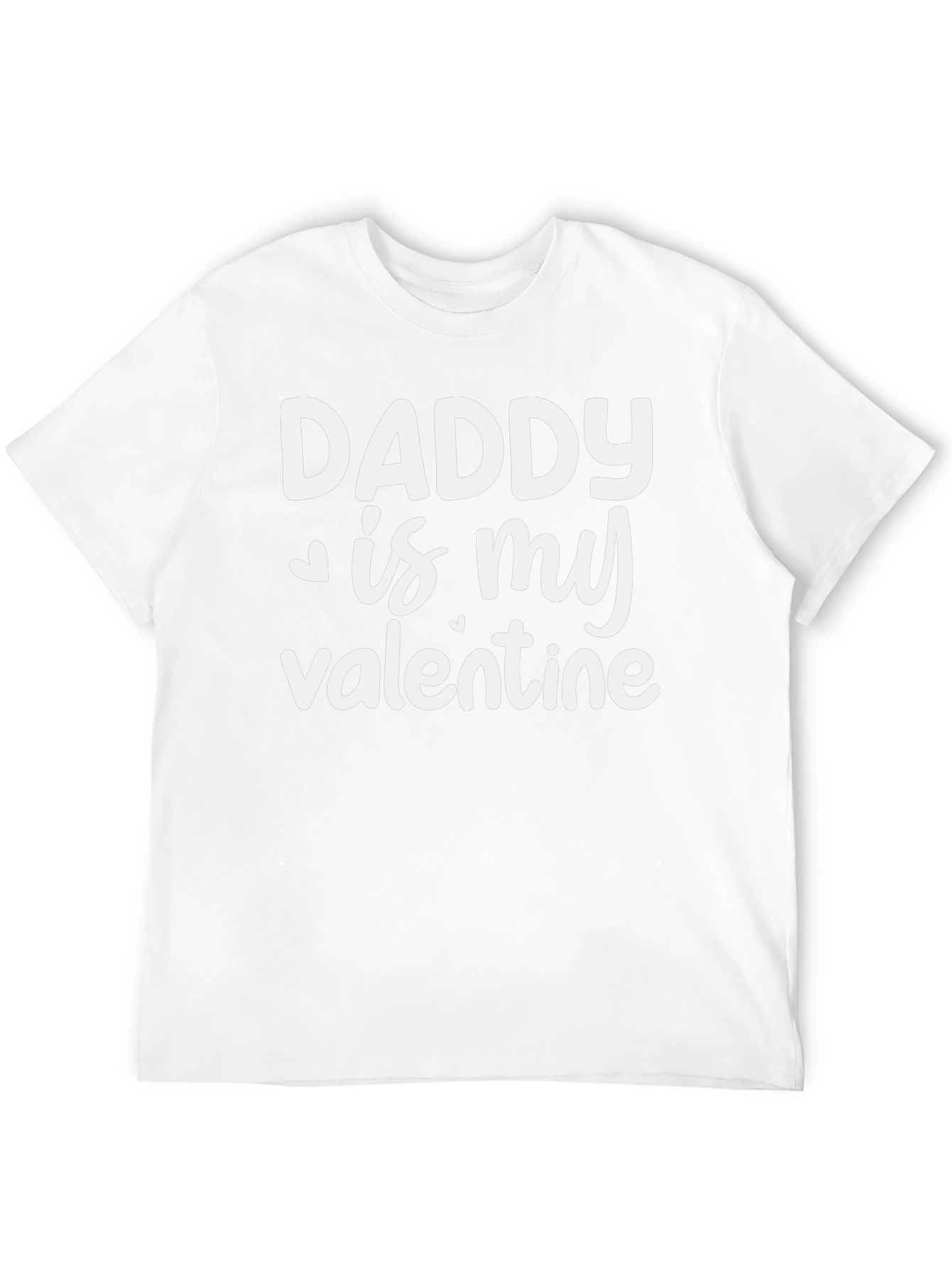 Daddy is My Valentine Black T-Shirt