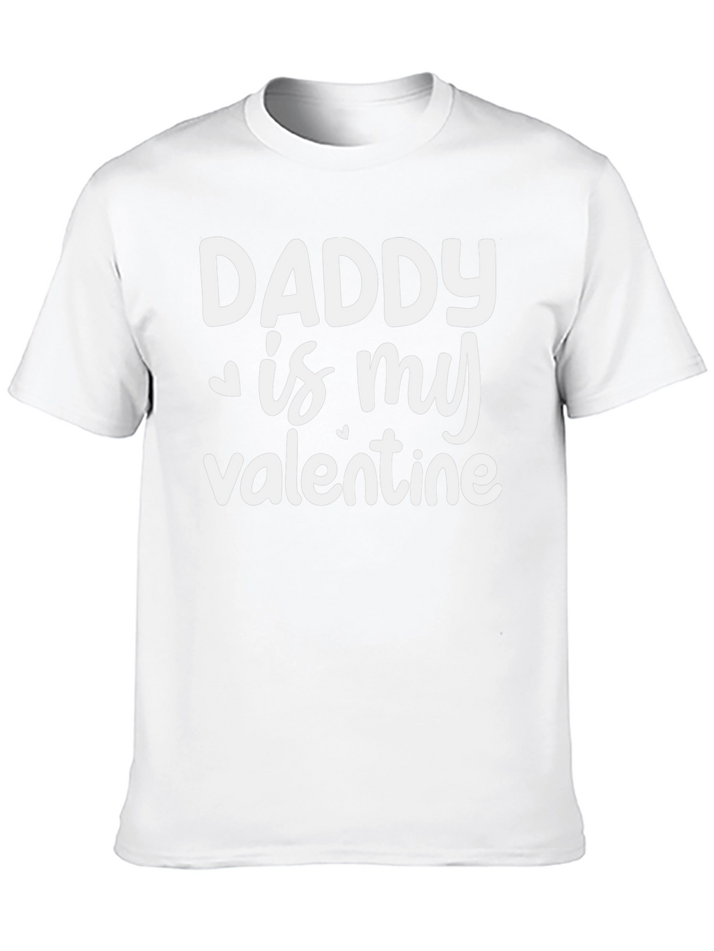 Daddy is My Valentine Black T-Shirt