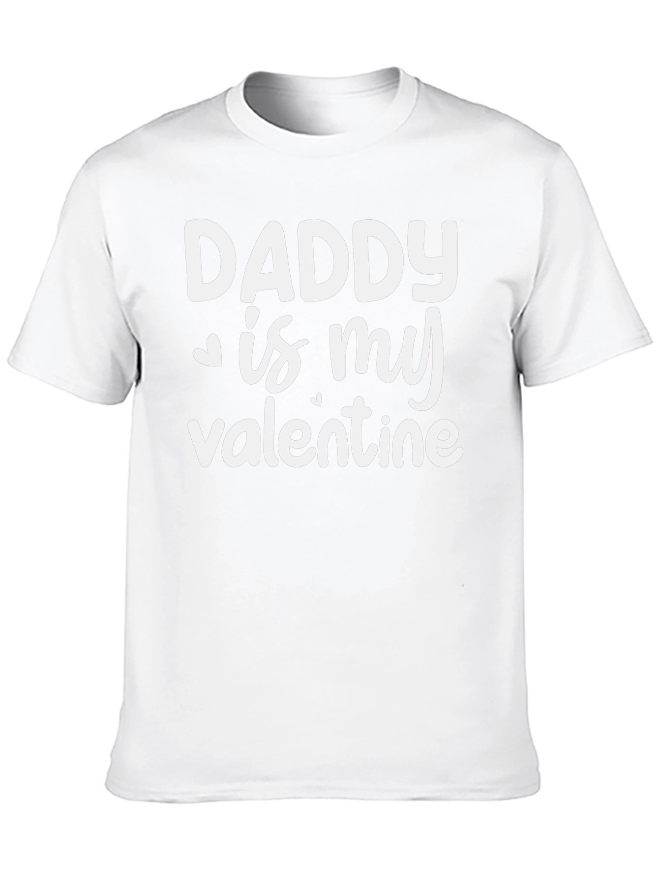 Daddy is My Valentine Black T-Shirt