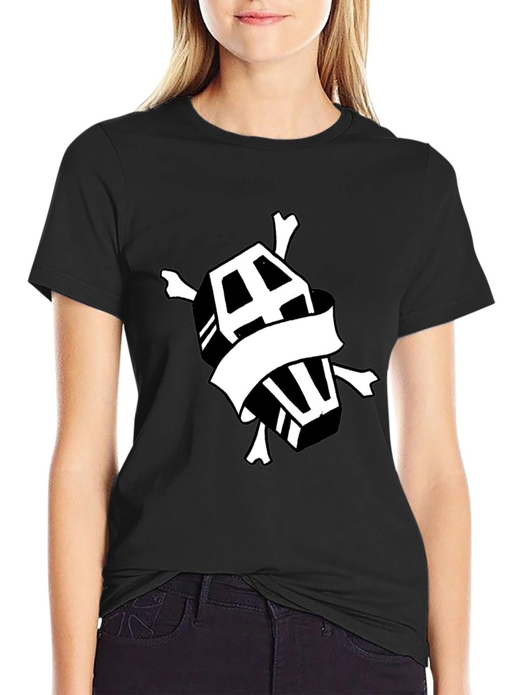 Coffin & Crossbones Graphic T-Shirt - Black