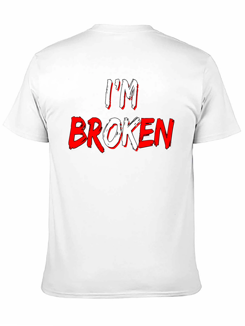 Im Broken Graphic Tee - Black Crew Neck T-Shirt