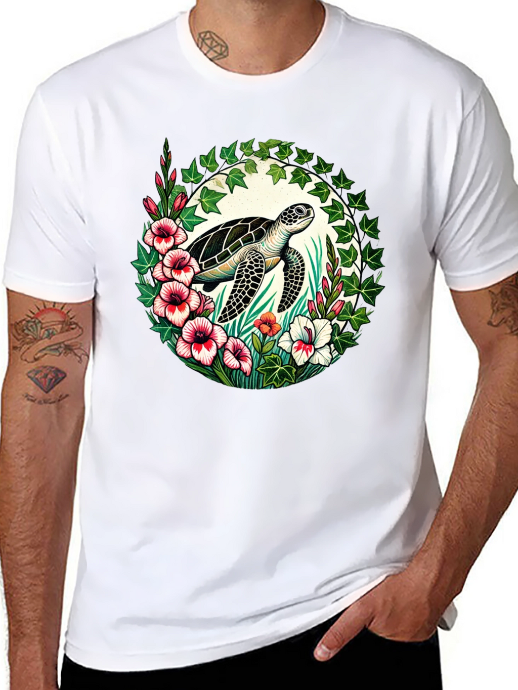 Turtle Floral T-Shirt