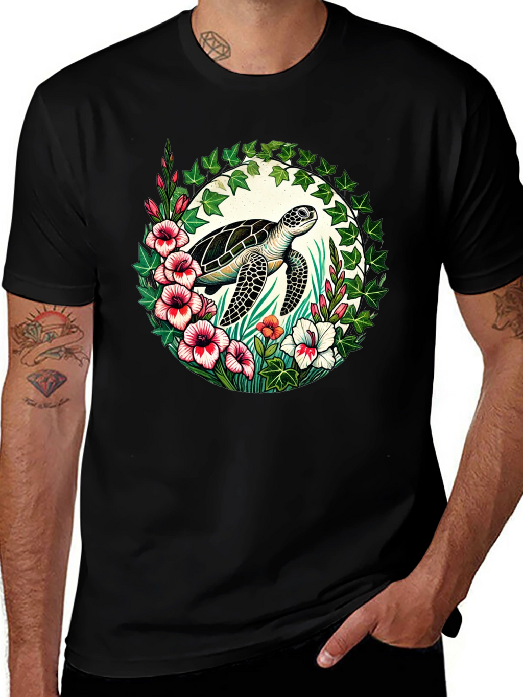 Turtle Floral T-Shirt