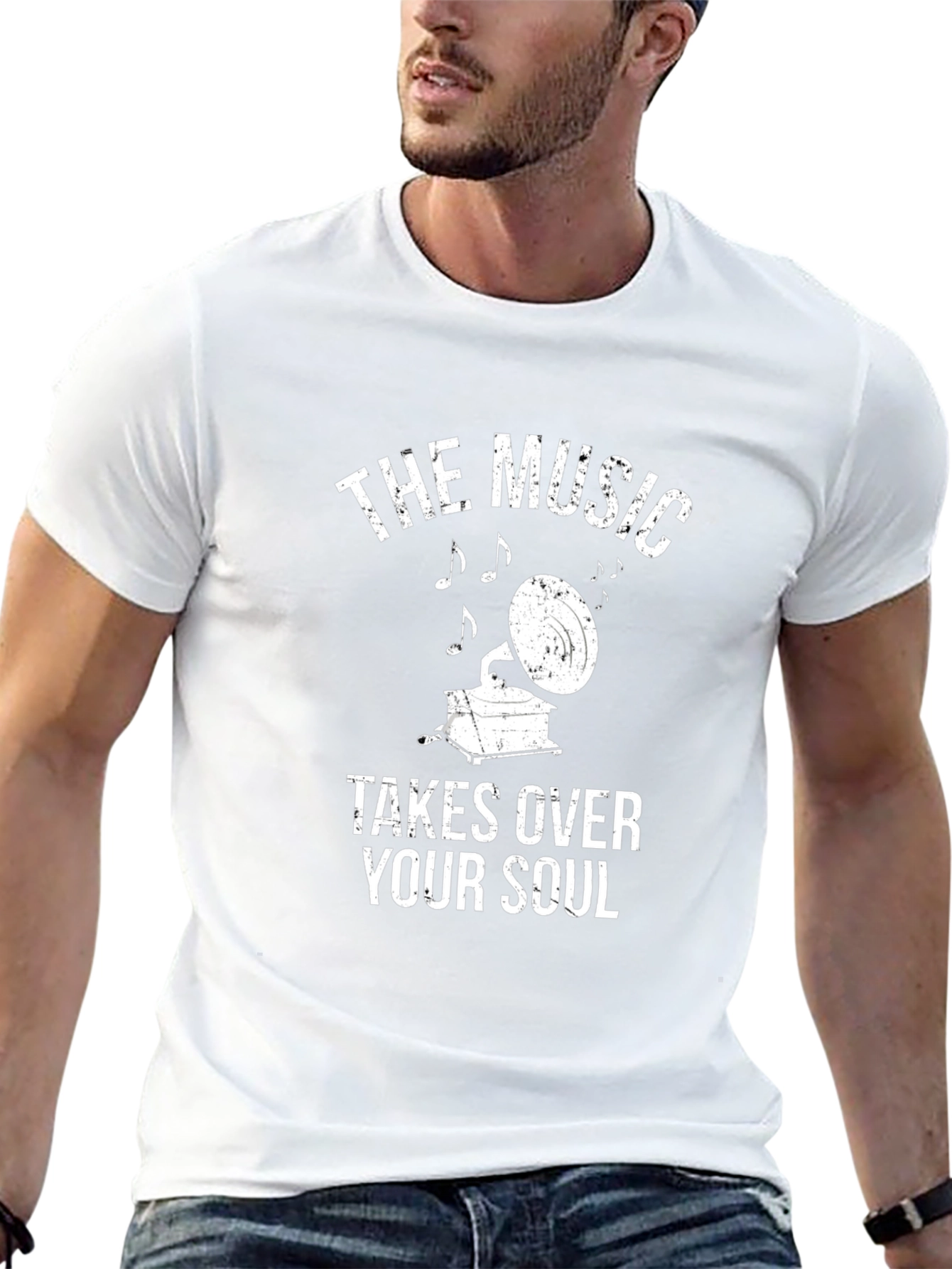 The Music Takes Over Your Soul Black Tee