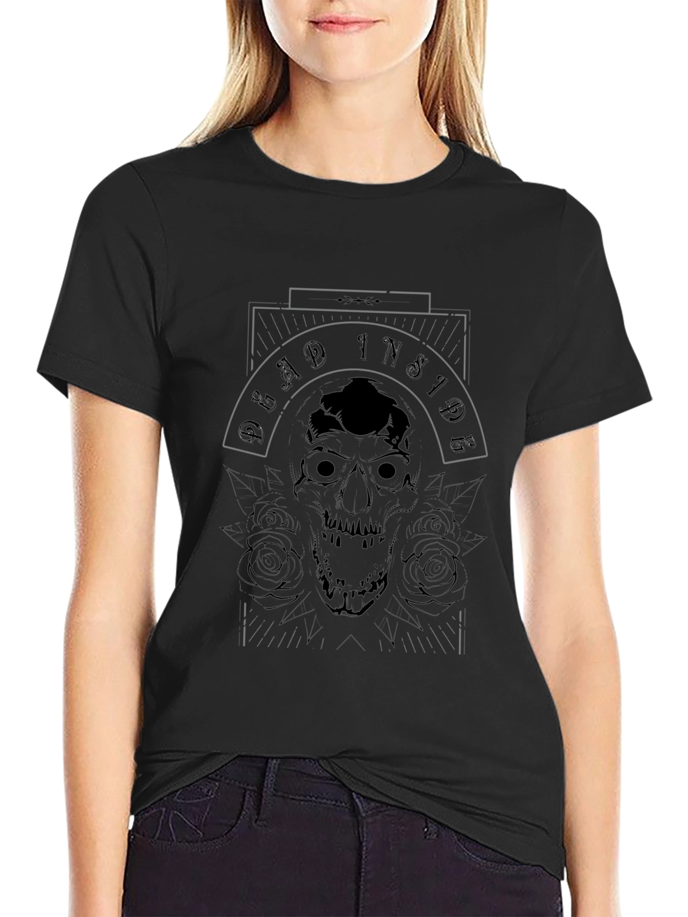 Dead Inside Graphic Print T-Shirt